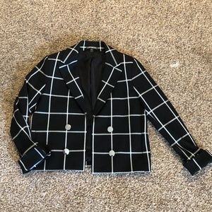 Express Window Pane Cropped Blazer🖤